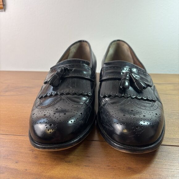 Bostonian Loafers Mens 11 M Black Leather Kiltie Tassel Wingtip Dress Shoes main image 4